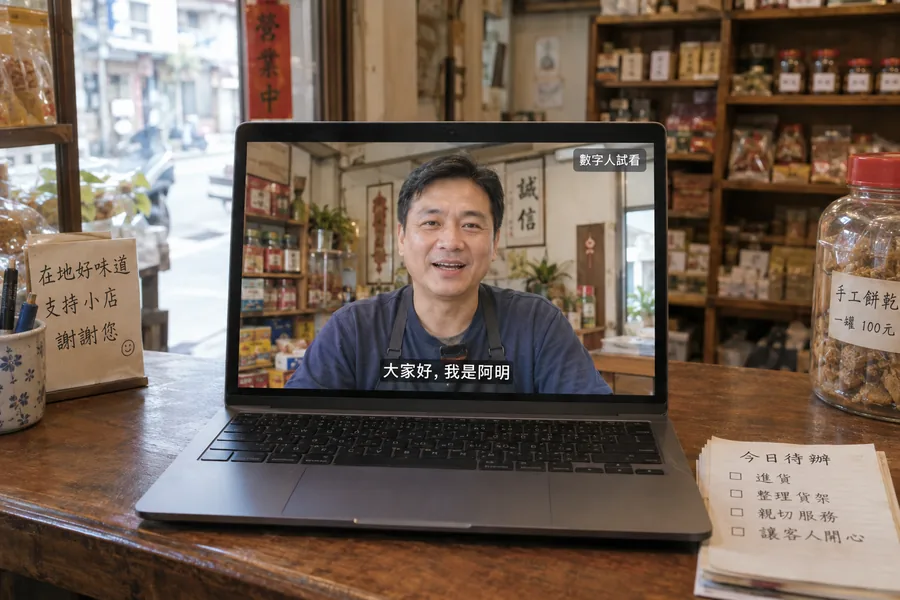 數字人示範畫面